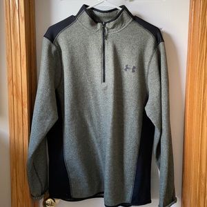 Under armour 3 quarter zip up sweat shirt.